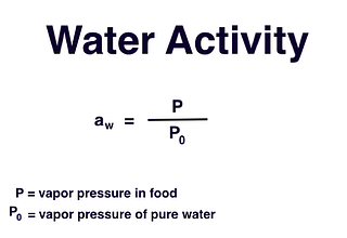 Water Activity Formula