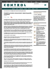 Kett: Simplifying moisture measurement, improving quality of powders